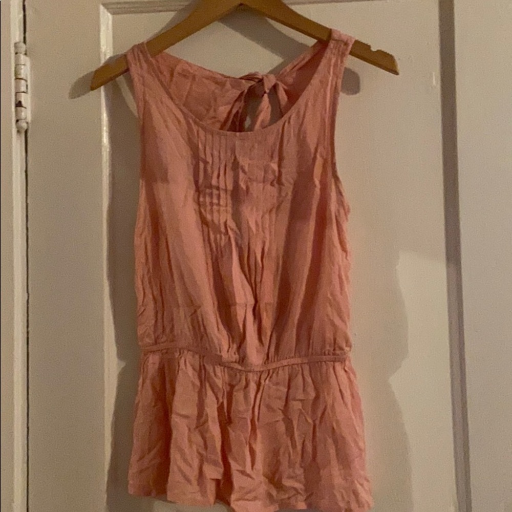 Anthropologie tie back peplum top 6